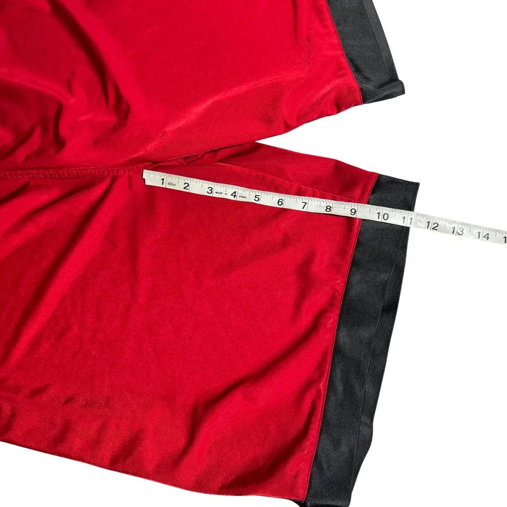 Shaq SO32 Mens Basketball Shorts Red Black Athletic Gym Y2K Baggy Size L